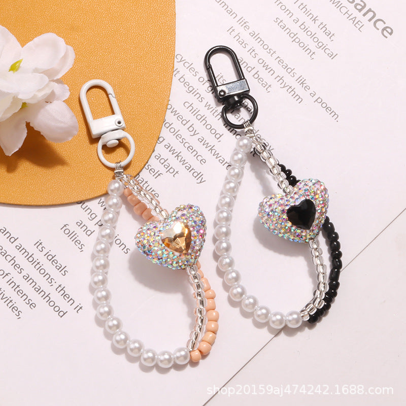 Wholesale Full Diamond Love Gemstone Acrylic Keychain